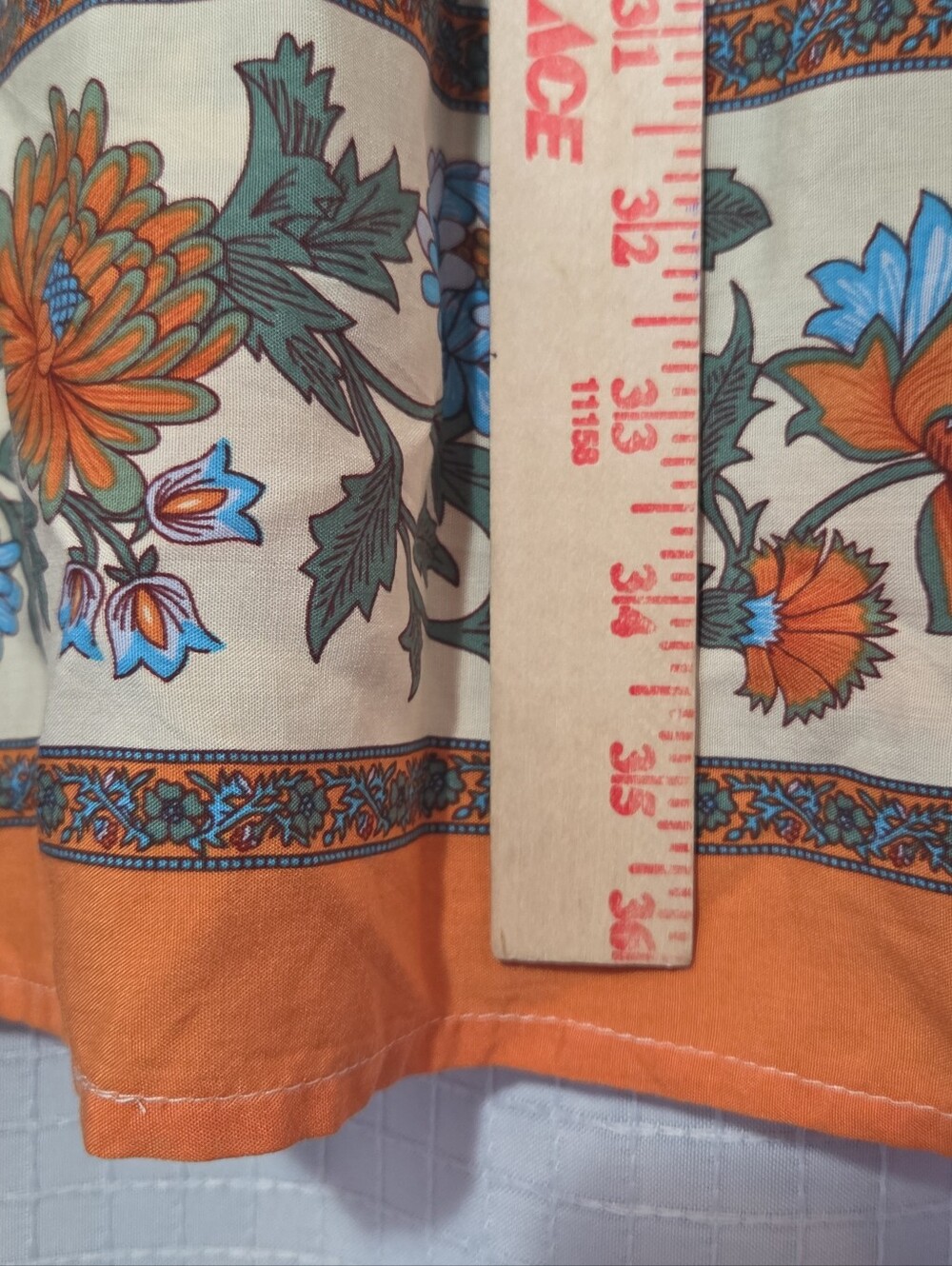 In'Voland Size 18 W Boho Tunic Dress Orange Blue Floral Tassel Peasant Beachy - Picture 8 of 12